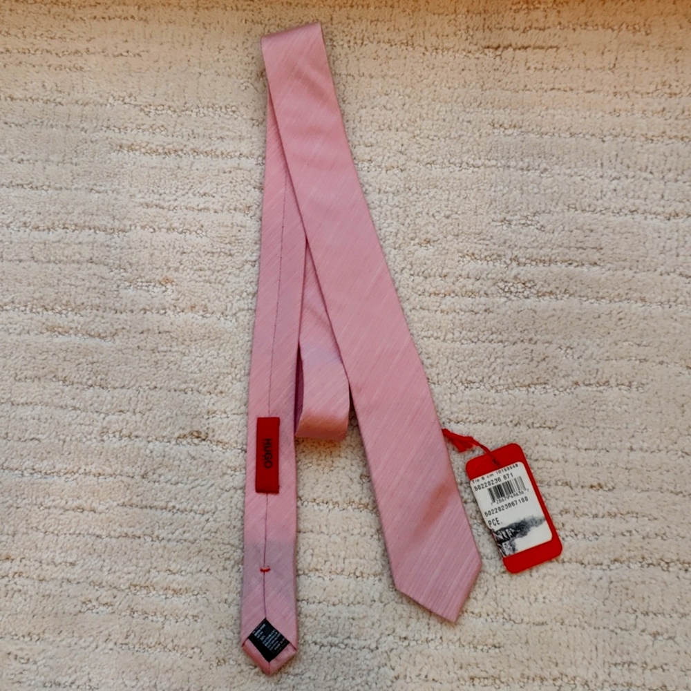 New Pink Hugo Boss Tie Mens